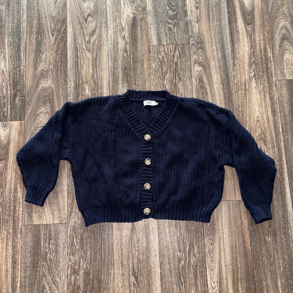 SET Active Deep Blue Cardigan